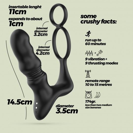 VIBRADOR DE PRÓSTATA COM COMANDO CRIXUS CRUSHIOUS