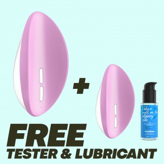 PACK EXCLUSIVO ESTIMULADOR RECARREGÁVEL OVO S2 ROSA COM OFERTA DE TESTER E LUBRIFICANTE WATERBASED CRUSHIOUS 50ML