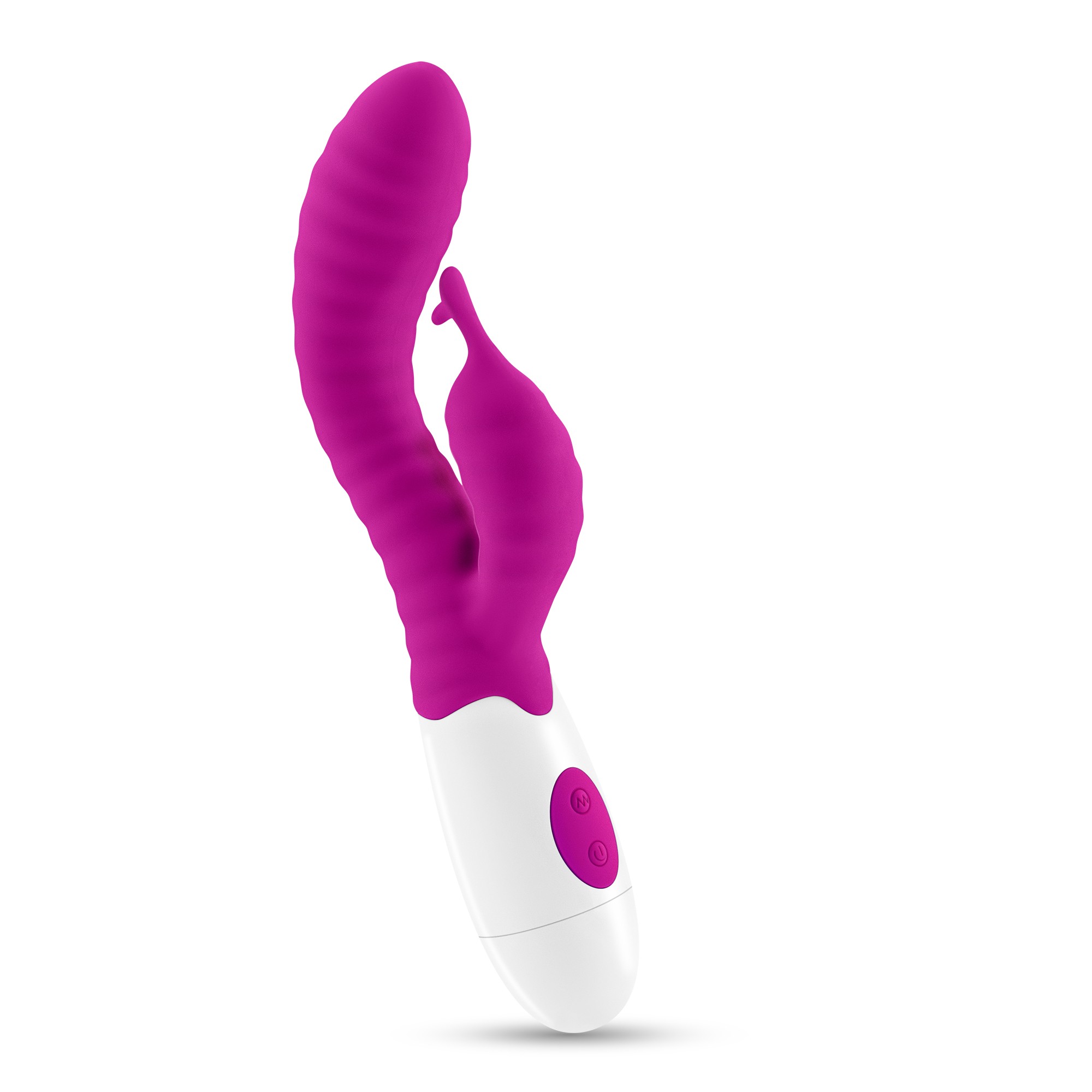 VIBRADOR CON ESTIMULADOR DE CLÍTORIS GUMMIE MORADO Y LUBRICANTE DE BASE AGUA INCLUIDO CRUSHIOUS