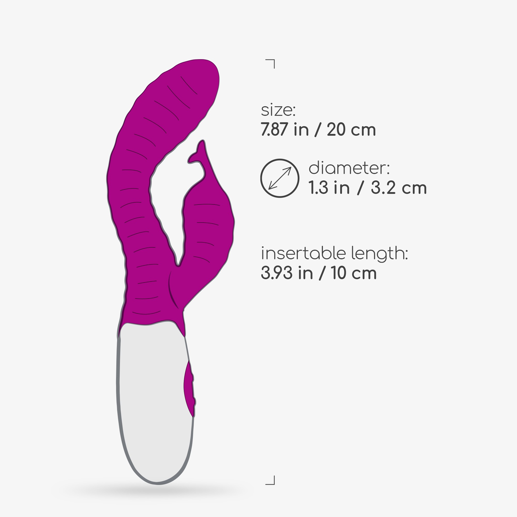 CRUSHIOUS GUMMIE RABBIT VIBRATOR PURPLE WITH WATERBASED LUBRICANT INCLUDED