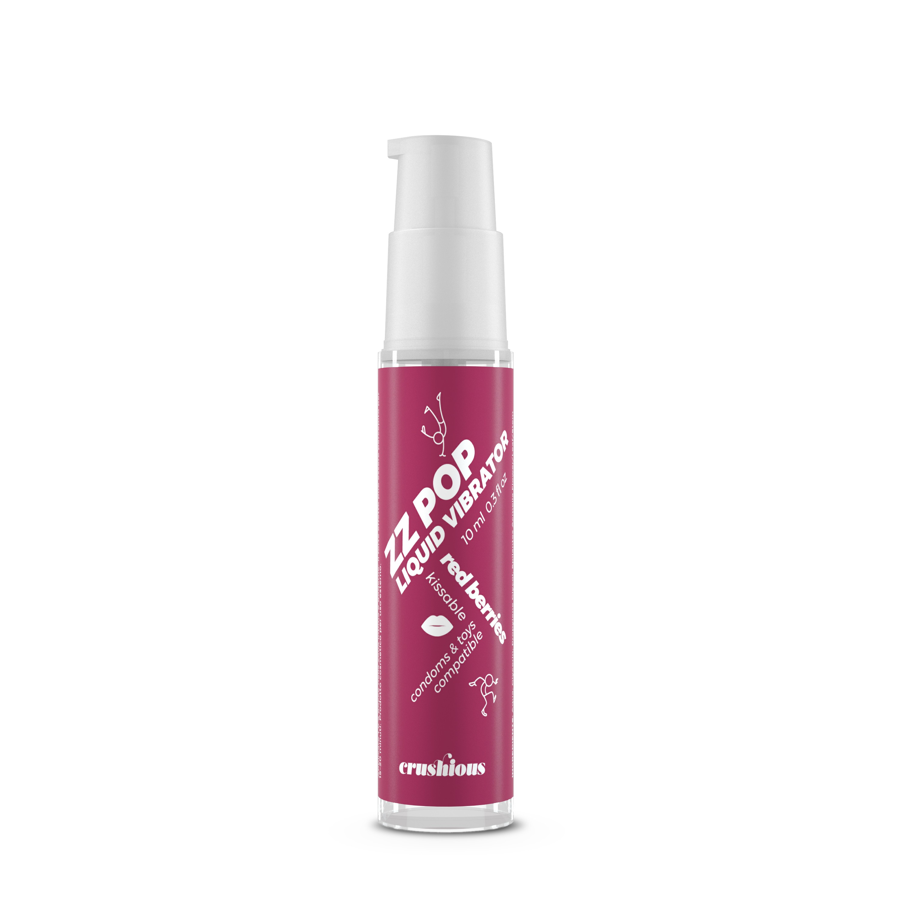 LIQUIDE VIBRATEUR ZZ POP ARÔME FRUITS ROUGES 10ML CRUSHIOUS